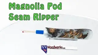 Turning A Magnolia Pod Seam Ripper Blank - Resin Casting - Dunkin' Junk! Live Replay