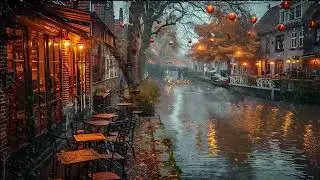 1 Hour Cozy Winter Jazz Piano with Snowfall & Rain Ambience | Relaxing Background Music