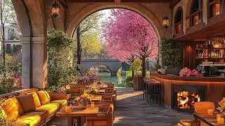 Happy Spring Morning Jazz at Outdoor Coffee Shop Ambience - Relaxing Jazz Music for Work & Study