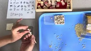 Tiny tiles using noodle letters