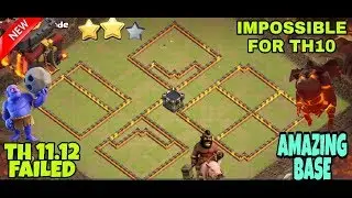 WOW TH10 WAR BASE ANTI 3 STAR | TH10 WAR BASE ANTI  EVERYTHING | TH10 BASE | BEST TH10 WAR BASE COC