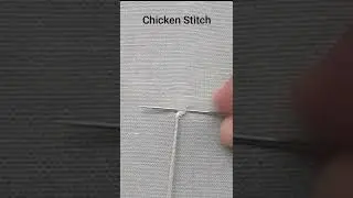 Chicken Stitch | ChickenKari Stitching Tutorial For Beginners #handembroidery #shorts