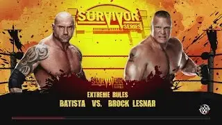WWE 2K15 - Batista vs. Brock Lesnar Match 4 Extreme Rules War
