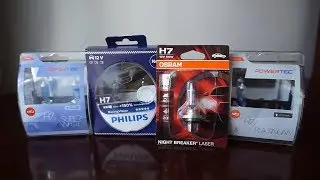 M-TECH SuperWhite, Philips RacingVision, OSRAM Night Breaker LASER, M-TECH Powertec Platinum