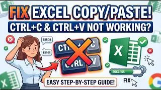 How to Fix Excel Copy and Paste Error ✅| Fix Ctrl+C & Ctrl+V Not Working