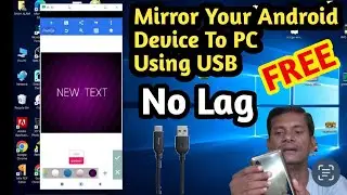 How to Mirror Phone screen into PC/Laptop for free ! Via usb cable (Windows/Android) | 