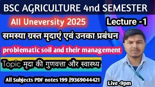 Problematic Soil And Their Management Top- 15 Most Important Questions Bsc Agriculture 4th semester