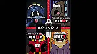 Triangle vs Monkey vs Murder drones vs   Helluva boss vs Eddsworld teaser #edit #indieanimation