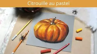 Comment dessiner une citrouille 🎃 [pastel sec]