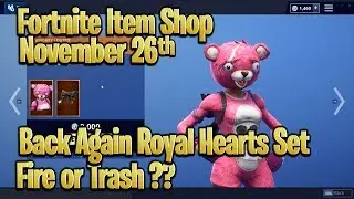 Fortnite Item Shop New November 26th Royale Hearts Set