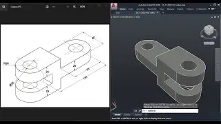 10 Minute AutoCAD 3D Tutorial: Quickly Create a 3D Drawing of a Machine Part