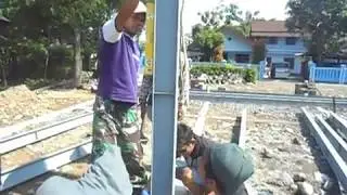 PERAKITAN PEMASANGAN BESI IWF 15O RUMAH 2 LANTAI PART 1