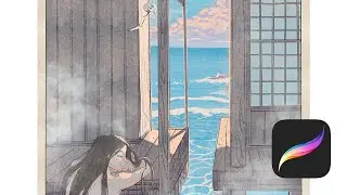 Illustration | Japanese Ukiyo-e Inspired Style | PROCREATE TIMELAPSE SPEED PAINT IPAD Pro
