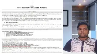 GST FLYERS#009 : ALL ABOUT NON RESIDENT TAXABLE PERSON PROVISIONS IN GST LAW !!