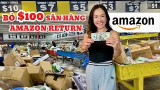BỎ $100 ĐI SĂN HÀNG AMAZON RETURN VÀ CÁI KẾT QUÁ BẤT NGỜ || ĂN GÌ Ở MỸ