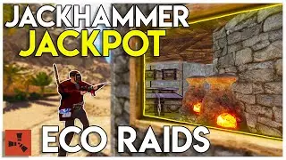 RUST ECO RAID on RICH JACKPOT BASE WITH JACKHAMMER ON SOFT SIDE WALL - Rust