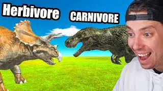 Every Herbivore vs Every Carnivore 1 vs 1 in ARBS (WHO IS KING?!?!)