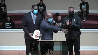 Pastor Donald Johnson makes reference the McDonald's Corporate Systemic Racism against Black People.