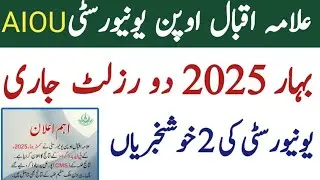 AIOU/Spring Result  B.ed/ 2025/MA Msc.PGD Result Spring 2025/Latest update