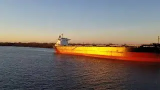Timelapse of Sailaway on Mississippi River New Orleans NCL Norwegian Getaway Feb. 2, 2020.