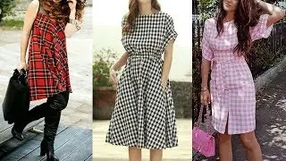 Latest Check Designs Tunic top And Dresses Collections