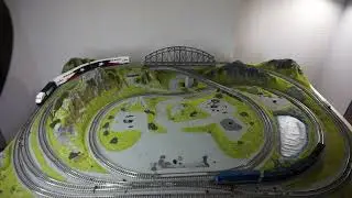 NOCH Tessin 87080 Z Scale layout board with Rokuhan Track