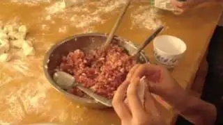 making dumplings in swiss chalet