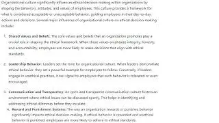 Describe your role model at work, including a particular aspect in that person&rsquo;s behavior