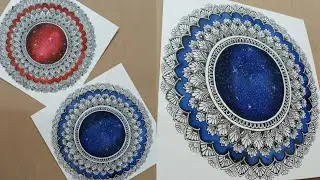 How to make MANDALA ART WITH WATERCOLOUR/MANDALA ART/WATERCOLOUR PAINTING/EASY MANDALA ART /PAINTING
