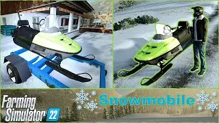 Farming Simulator 22 Mods in Action `| Snow Wolf 500 Snowmobile