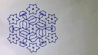 Deepam rangoli designs using 15-8 dots || easy diwali kolam 