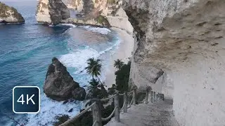 Walking in Nusa Penida (Diamond Beach, Bali) | White Noise Sounds for Sleep & Study | Ocean ASMR