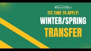It's Time To Apply! Winter/Spring Transfer