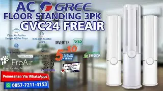 AC GREE FREAIR Series GVC24 Floor Standing 3PK, Pendingin Ruangan Cepat & Smart Pertama Loh ..