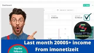 Imonetizeit account Revenue 30 days  income 2000$ | Best cpa Networks Imonetizeit | Bangla tutorial