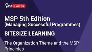 MSP 5th Edition Bitesize Learning: The Organization Theme and the MSP Principles