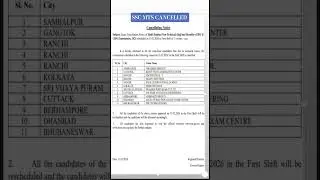Ssc mts exam cancelled notice #ssc #cpwd #mts #gk #exam #sscje #rrb #ssccgl ssc je rrb je exam 2026
