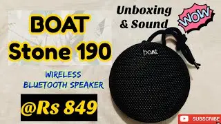 Boat Stone 190 Bluetooth Speaker Unboxing & Sound Quality
