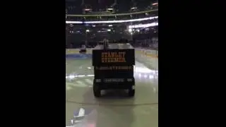 Zamboni cleaning the NWA ice