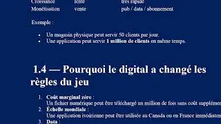 CHAPITRE 1 : COMPRENDRE LES MODELES ECONOMIQUE DU DIGITAL(PARTIE 6)