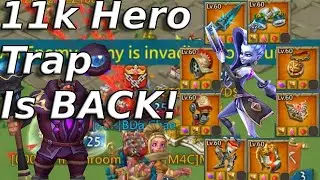 11k RALLY TRAP IS BACK! Insane Trap eats 2 Quads, and Makes Titans CRY! Lords Mobile.