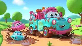 Mud Rescue! Muddy Toy Truck Saves the Stuck Cars 🚚💦 | Kids Adventure Song