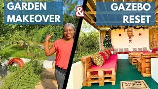 Garden Makeover & Gazebo Reset🌟 | Planting Flowers, Painting & Turning Our Garden Holiday-Ready