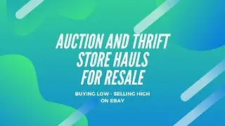 Auction and Thrift Store Hauls For Resale - Buy Low - Sell Higher
