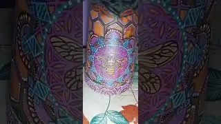 Djmb&eacute; 50cm Pintado a m&atilde;o #Djmb&eacute; #xamanismo #cabocla #pantera #abelha #poder
