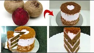 Beetroot Forest Cake| Without Oven|Easy Beetroot Forest Cake
