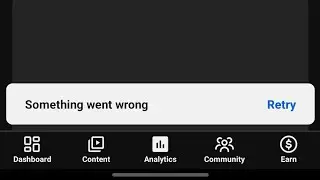 YouTube studio something went wrong retry problem 2026 | yt studio not working 