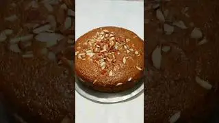 Atta Jaggery Cake Recipe🥧😋Eggless Atta Cake #shorts #ytshorts #cake #cakerecipe #jaggery #recipes