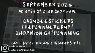 E1🛍️UK Etsy Goth Witch Planner Stickers Haul ShopMidnightPlanning, ThePlannerCrypt & BusyBeeStickers