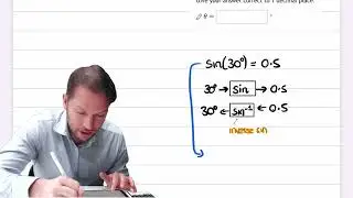 Use inverse trigonometric functions to solve sinx=a using a calculator (322a)